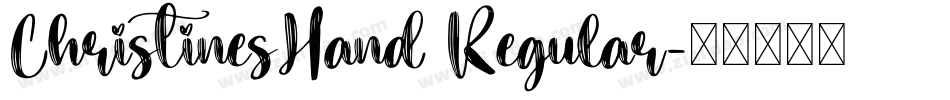 ChristinesHand Regular字体转换